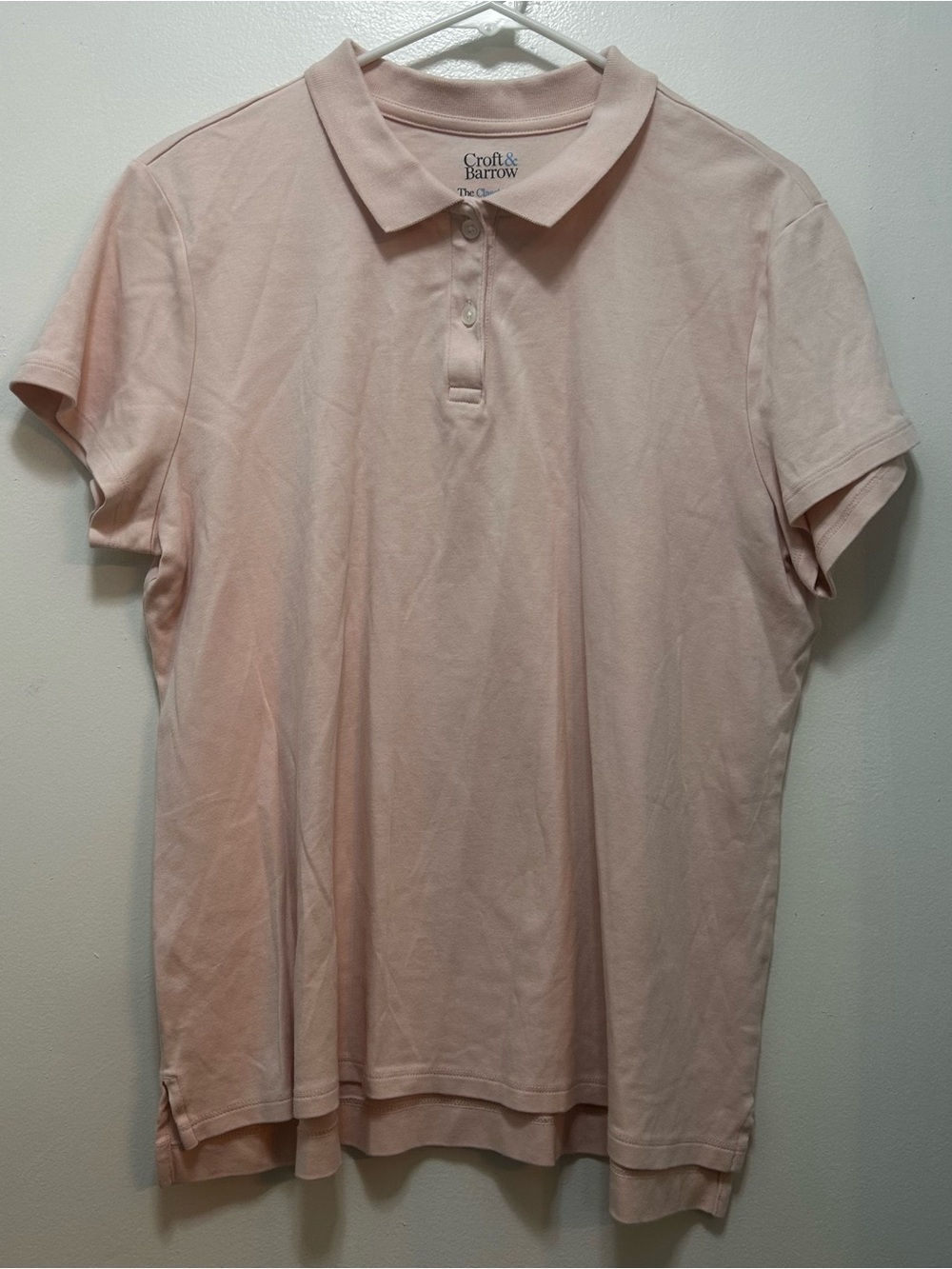 Croft & Barrow Pale Pink Classic Polo XXL
